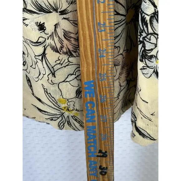 Tianello vintage Shelby boho Floral Babydoll Blouse XL Rayon $128 - Picture 7 of 11